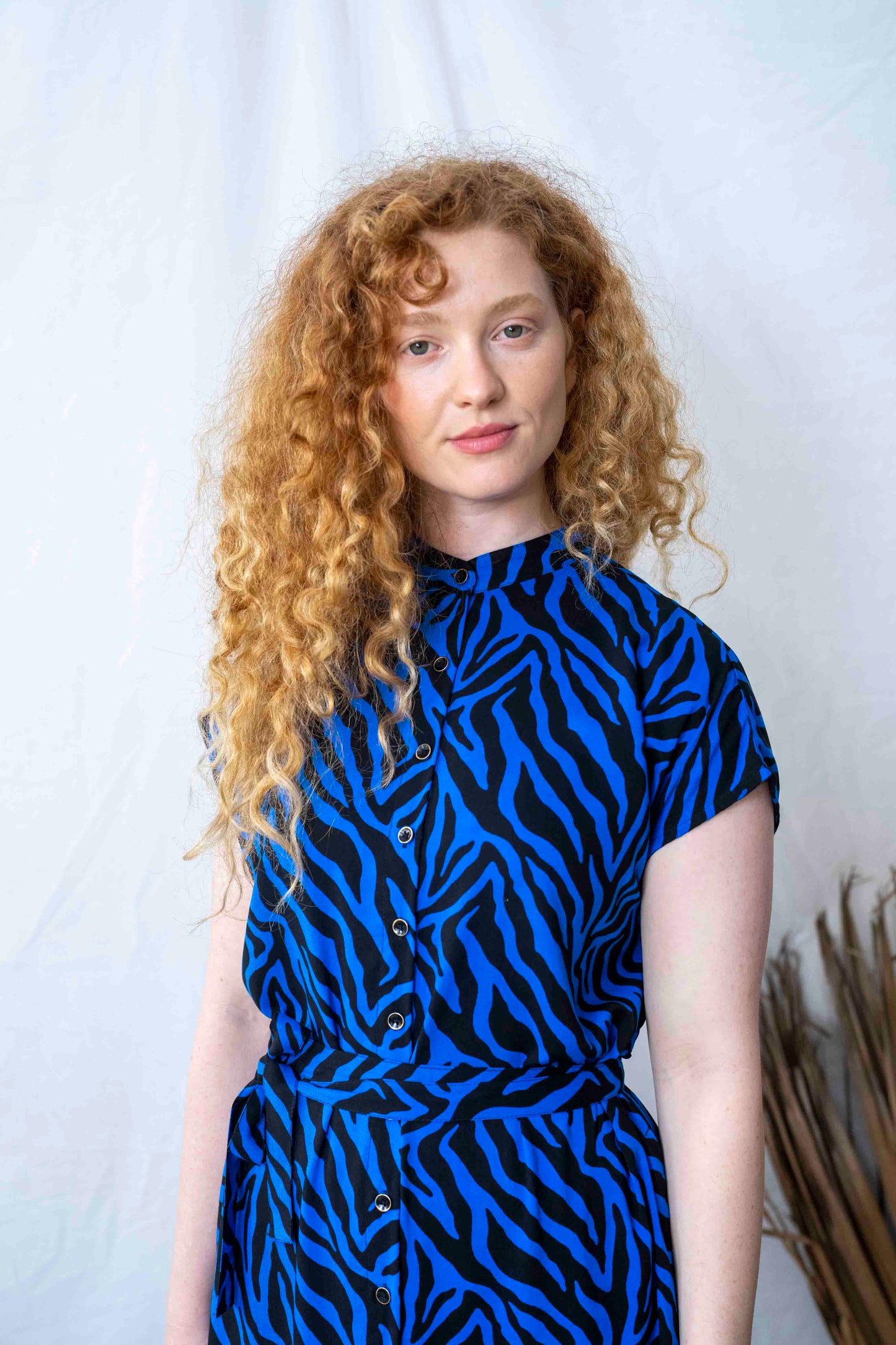 שמלת מקסי אוברסייז בלו זברה Back In Stock
