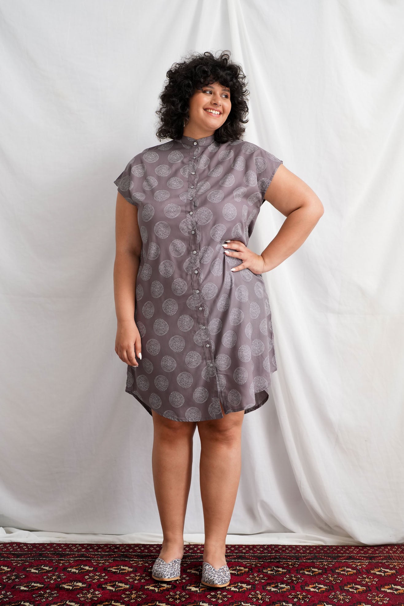 שמלת מידי אוברסייז ספירלה