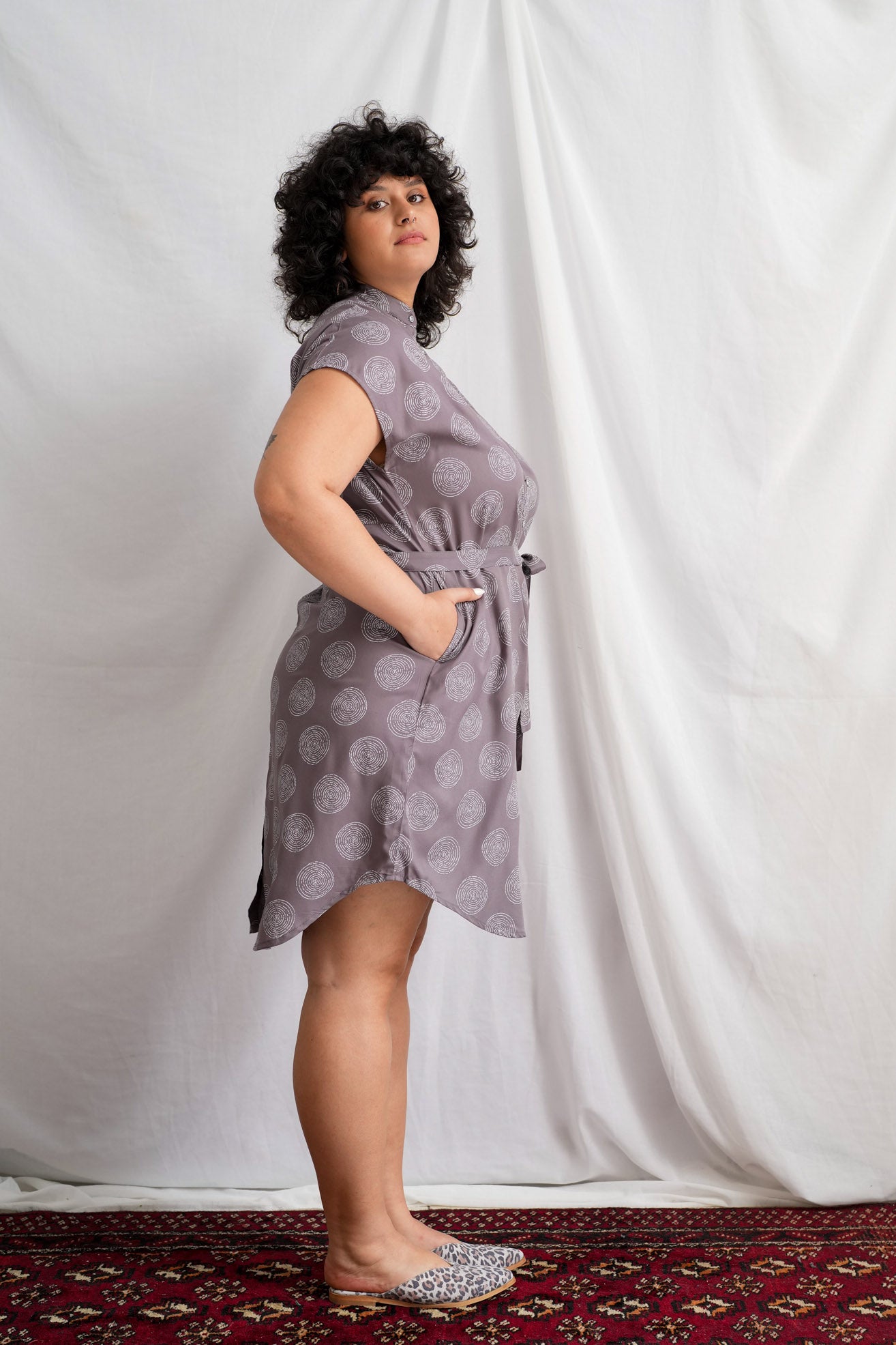 שמלת מידי אוברסייז ספירלה