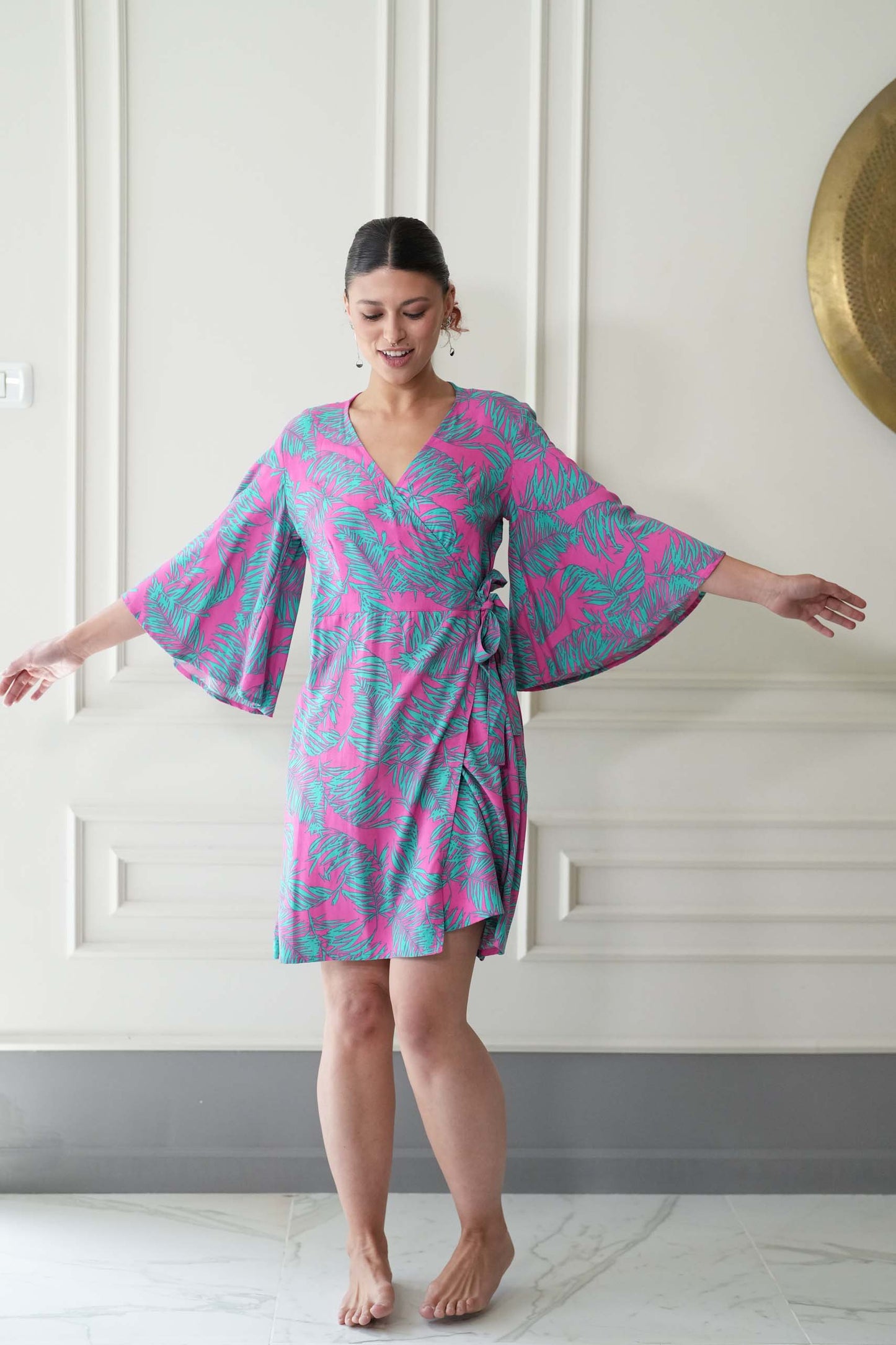 שמלת קימונו מיני בא לה חופשה