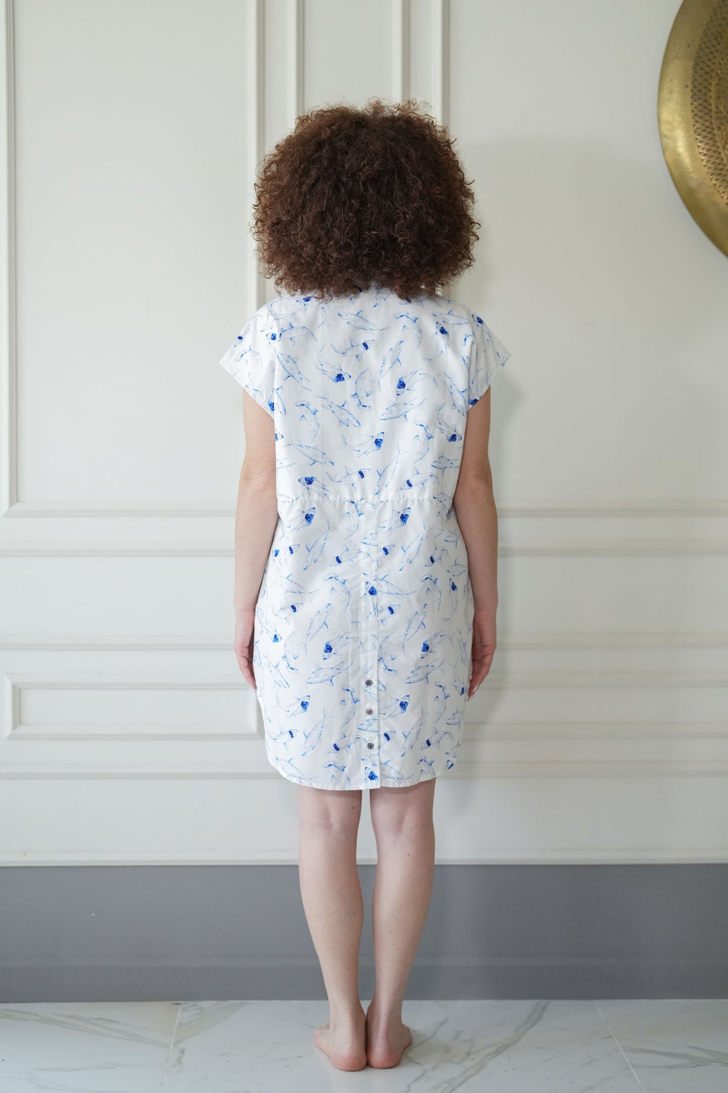 טוניקת מיני אוברסייז כחול עמוק