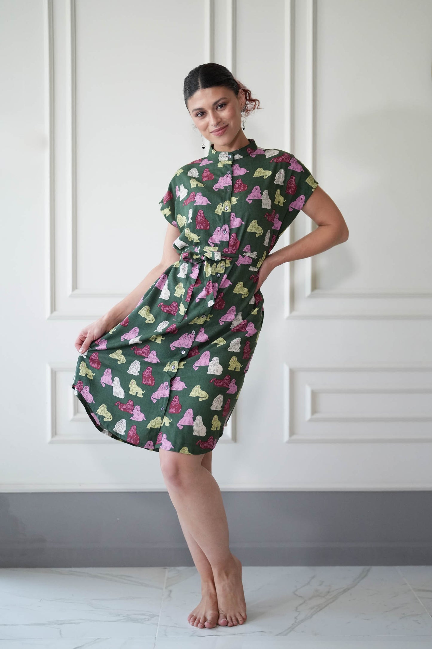 שמלת מידי אוברסייז קוקר ספניאל