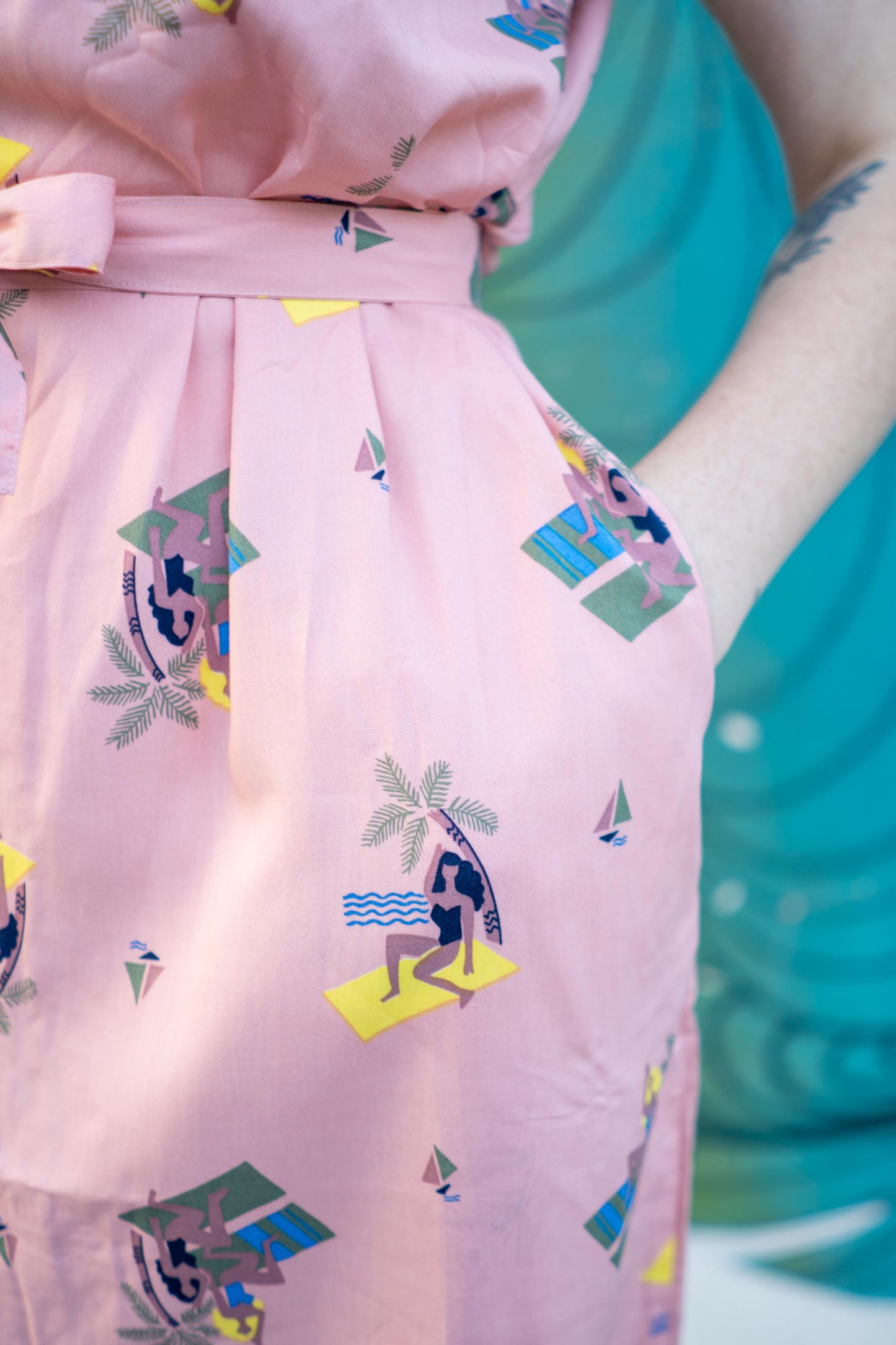 שמלת מידי אוברסייז משתזפות בים SM