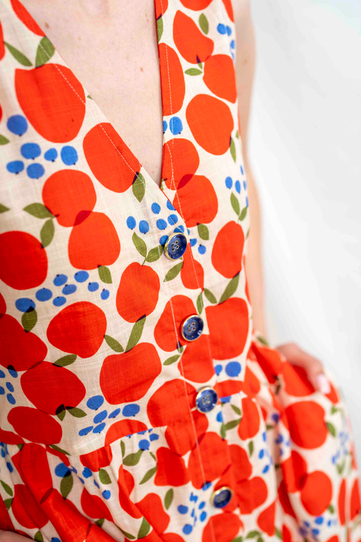 שמלת יולי תפוחים ותמרים