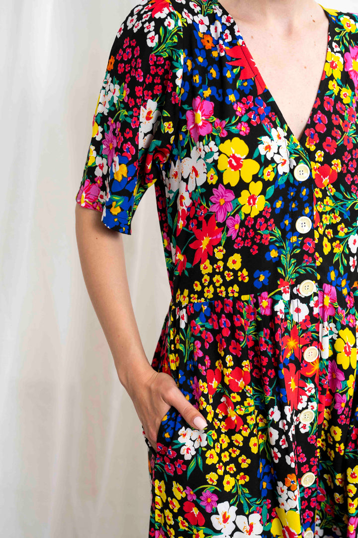 שמלת יולי שרוול בשדות שבמושב