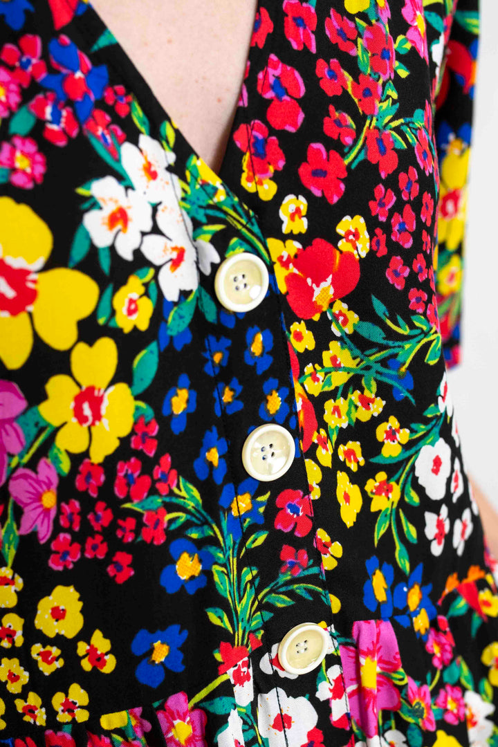 שמלת יולי שרוול בשדות שבמושב