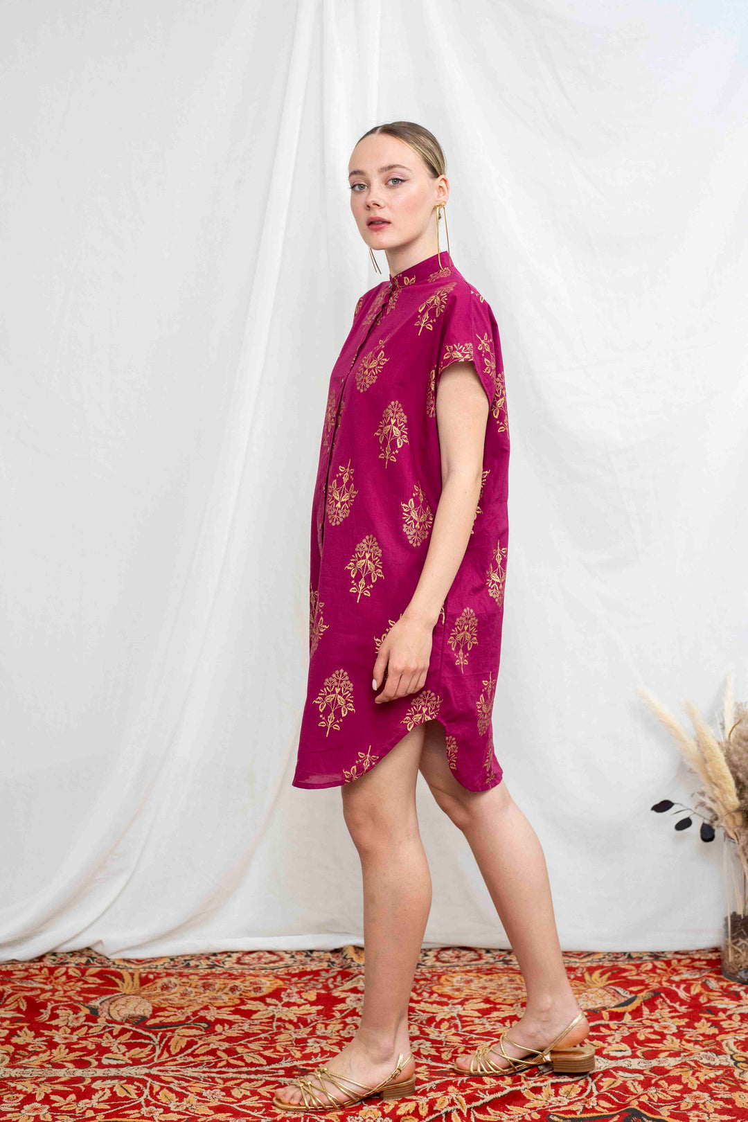 טוניקת מיני אוברסייז זרי זהב