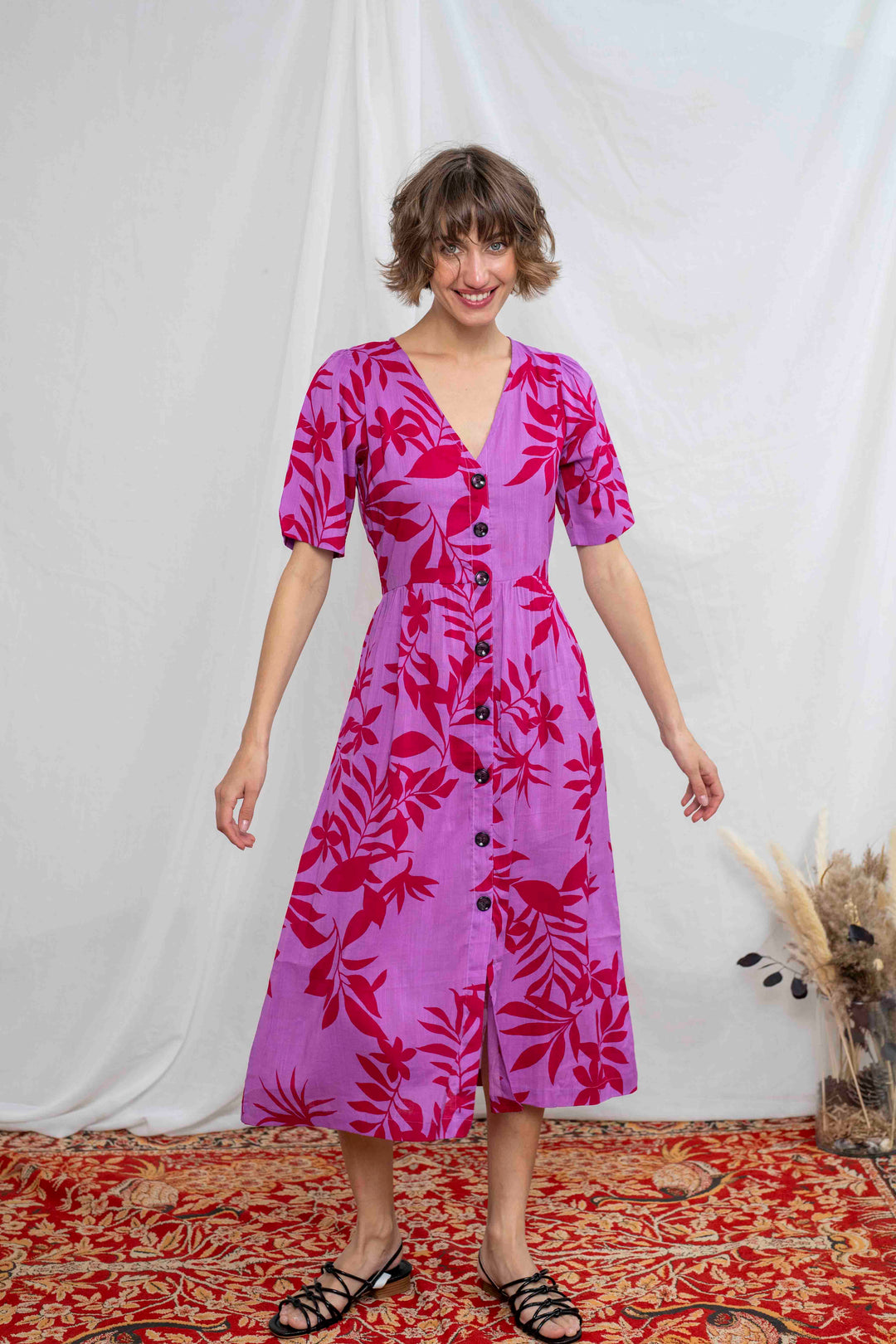 שמלת יולי שרוול סילואט בשקיעה