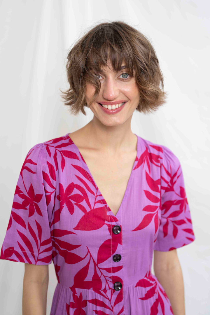 שמלת יולי שרוול סילואט בשקיעה