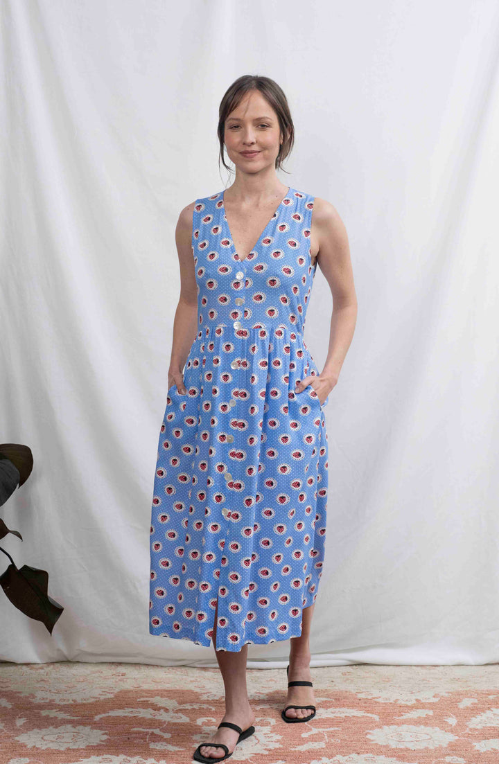 שמלת יולי מפת תותים