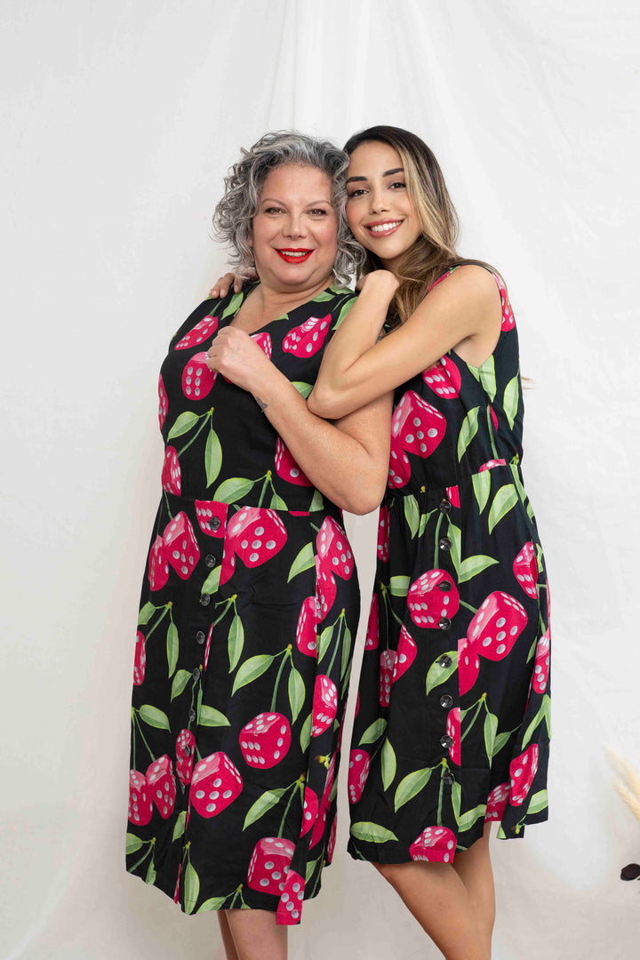 שמלת אווה קוביות דובדבנים