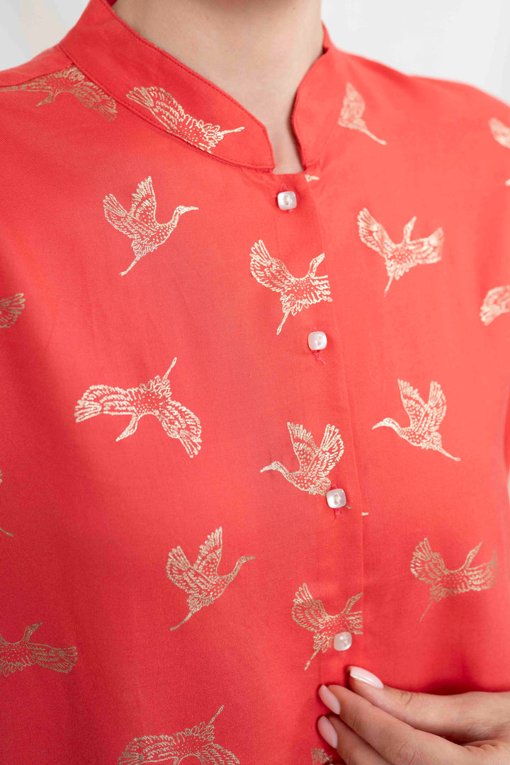 חולצת טוני ציפורים בזהב Back In Stock