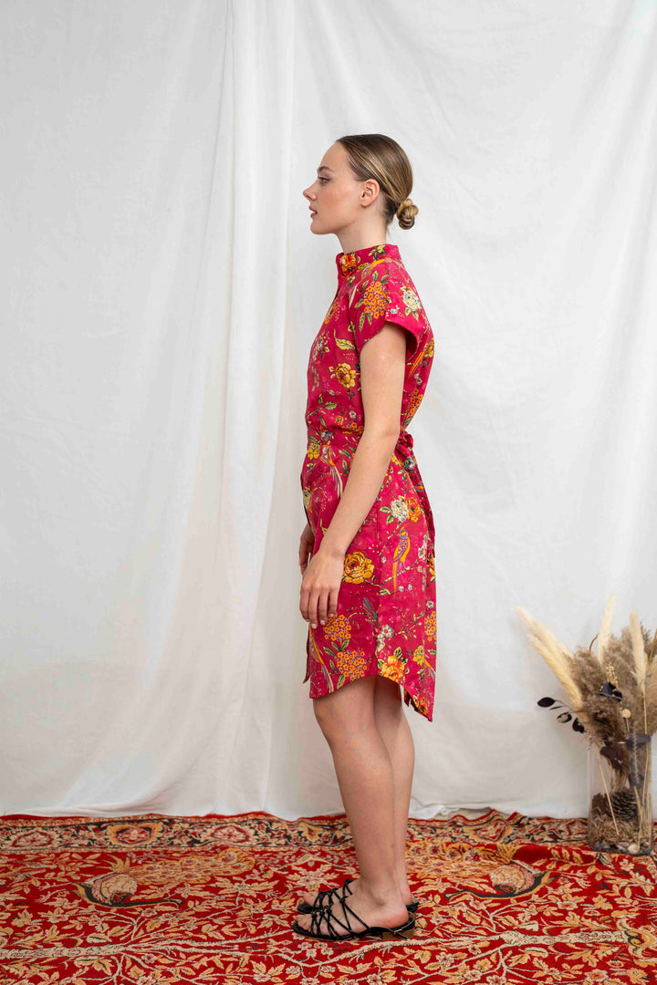 שמלת מידי אוברסייז ציפורי אהבה