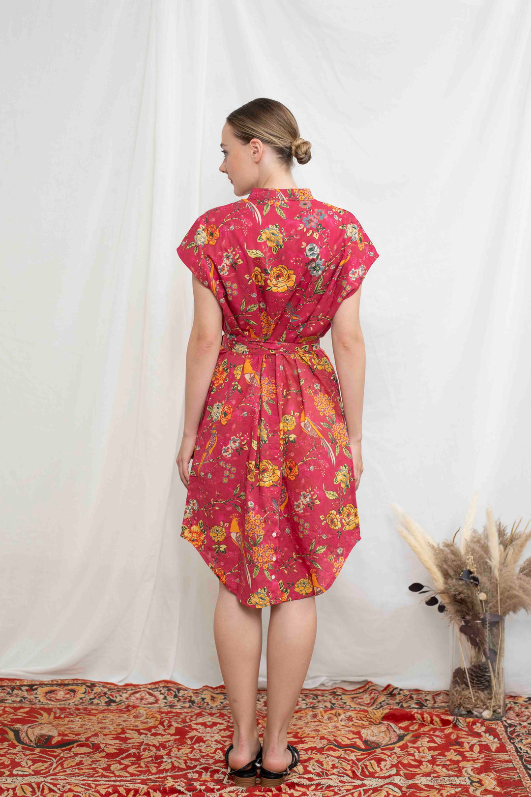 שמלת מידי אוברסייז ציפורי אהבה