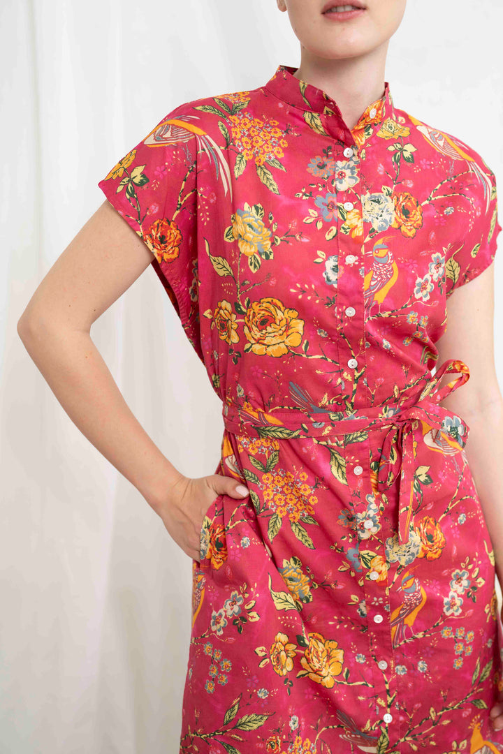 שמלת מידי אוברסייז ציפורי אהבה