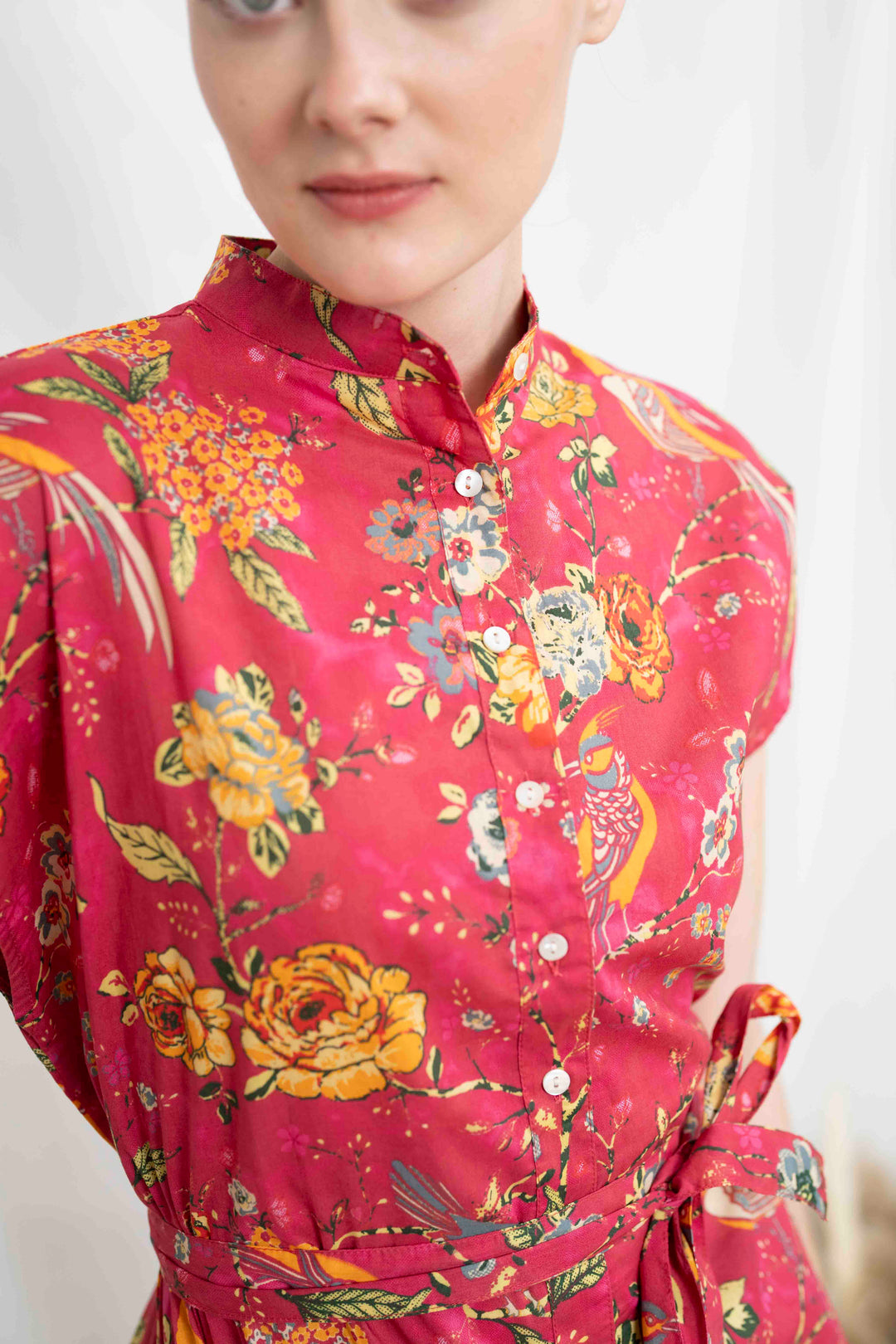 שמלת מידי אוברסייז ציפורי אהבה