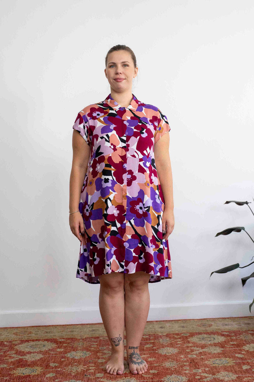 שמלת טוקיו פרחי סגולה