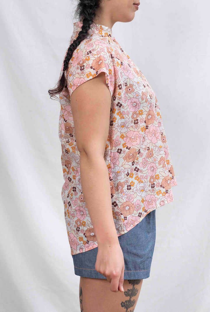 חולצת טוני פרחי וינטג׳