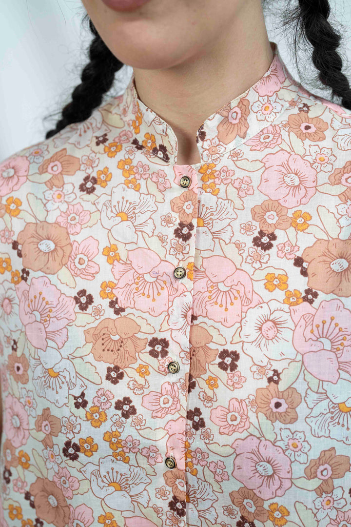 חולצת טוני פרחי וינטג׳