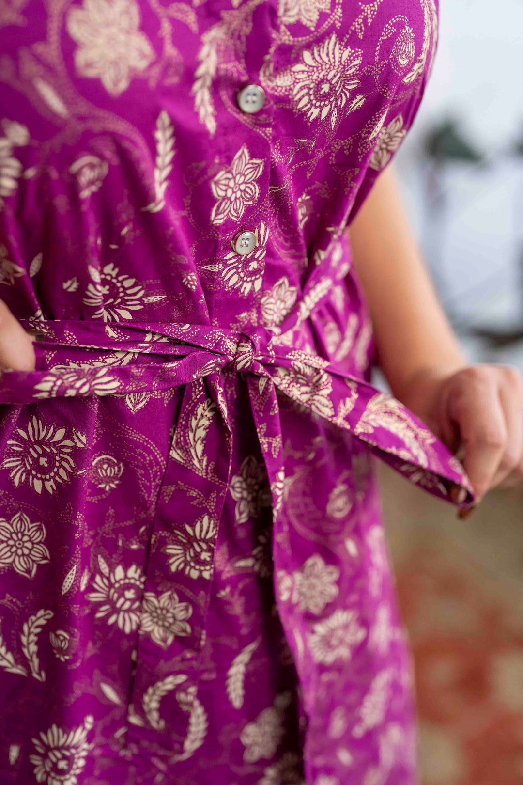 שמלת מקסי אוברסייז סגולה