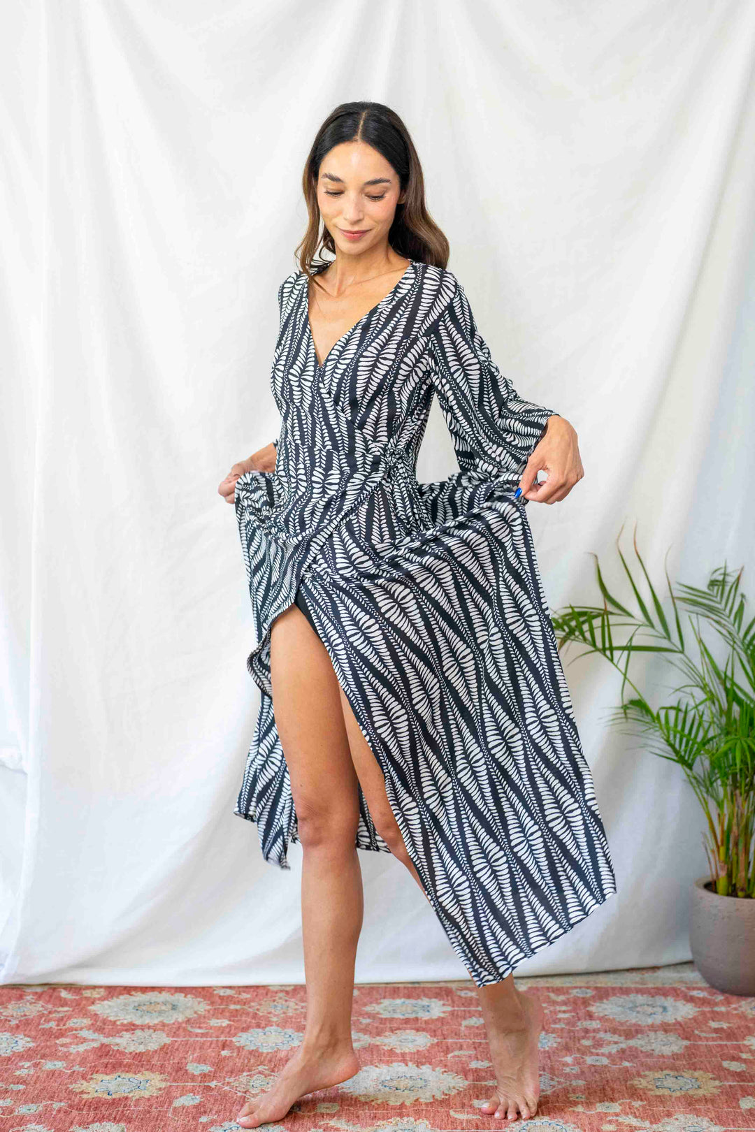 שמלת קימונו מקסי זה הערב