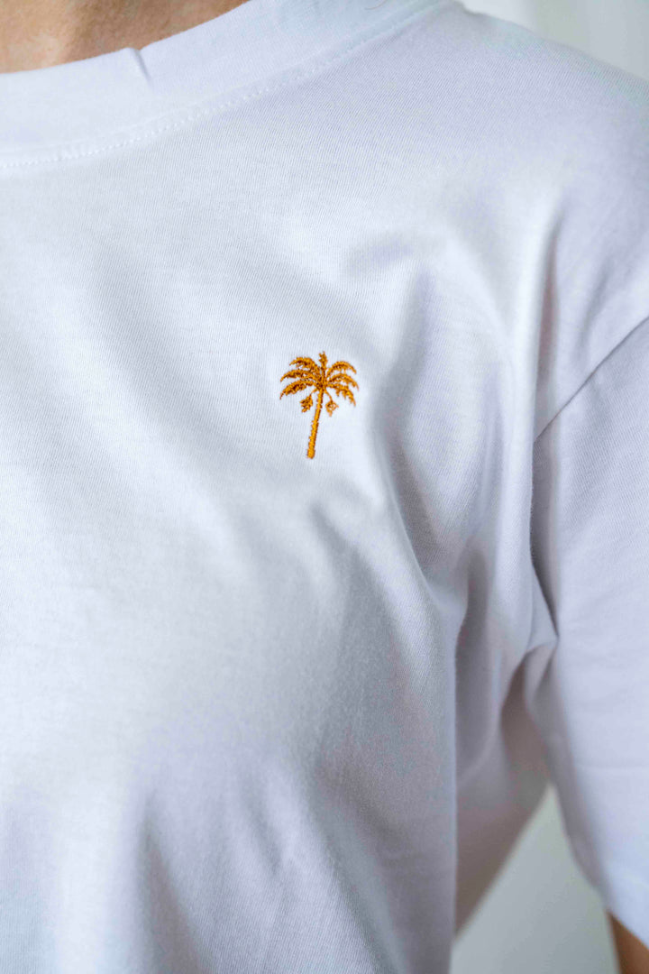 טי שירט לבנה דקל