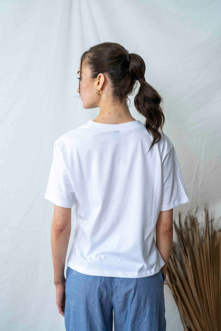 טי שירט לבנה דקל