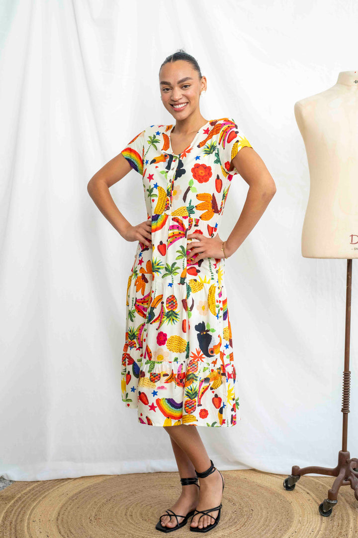 שמלת קומות מסיבה טרופית