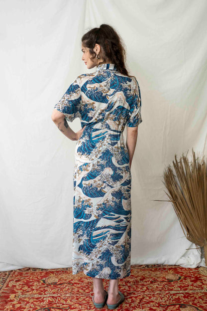 שמלת קיוטו גלים יפניים