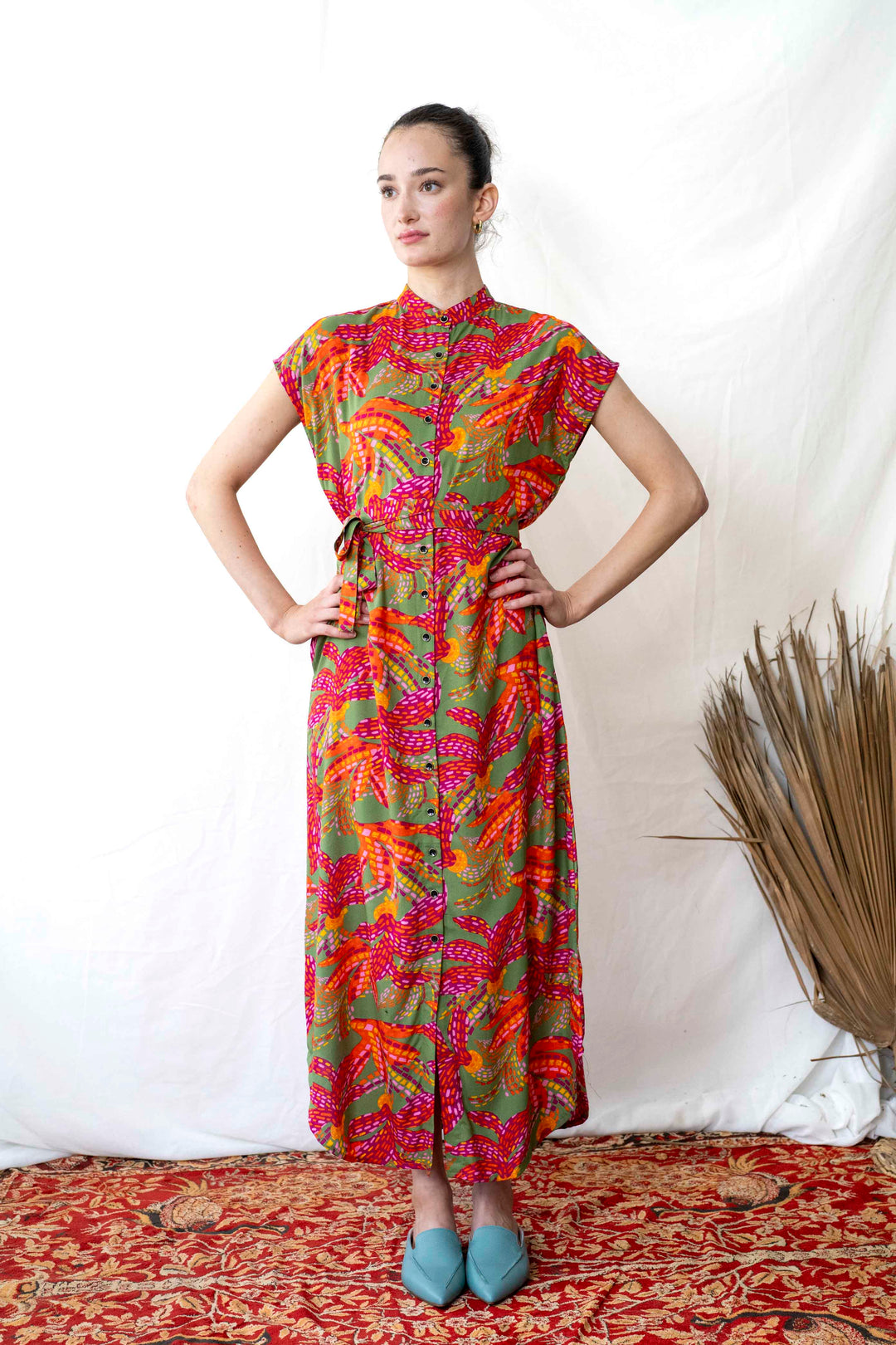 שמלת מקסי אוברסייז האיים הקריביים