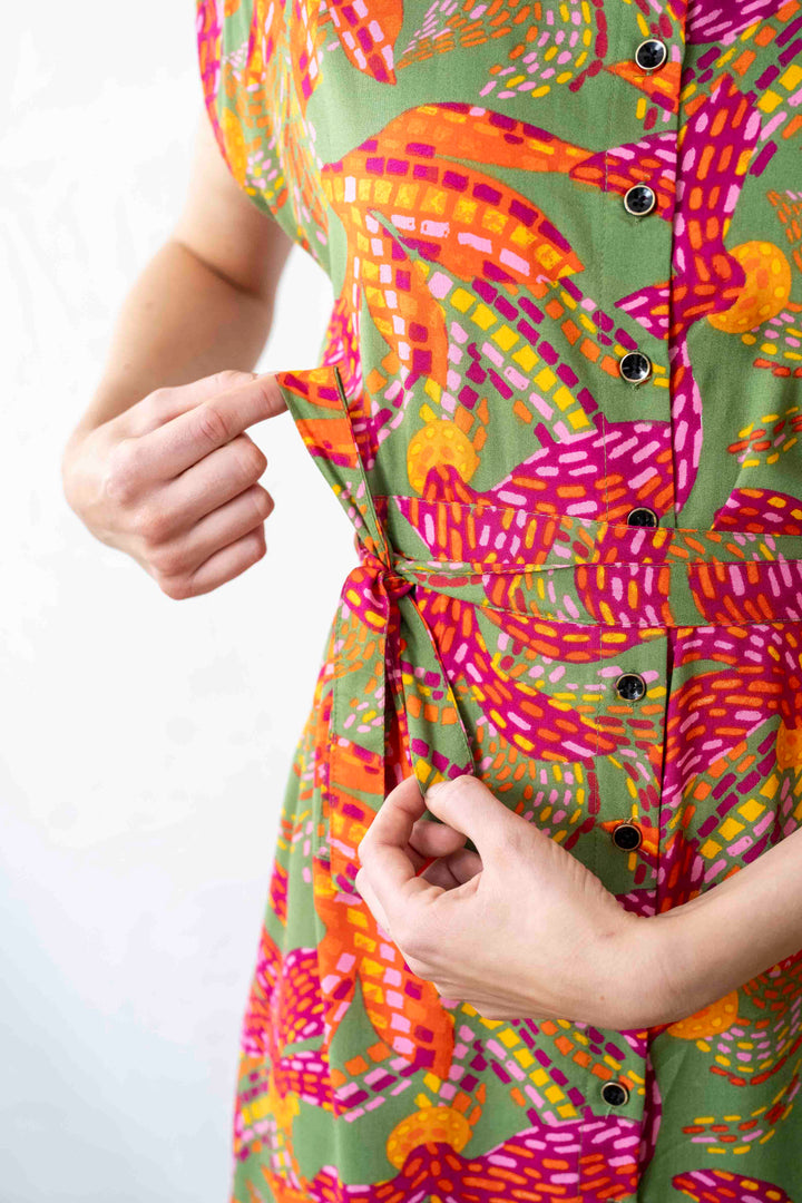 שמלת מקסי אוברסייז האיים הקריביים