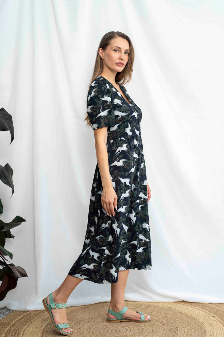 שמלת יולי שרוול עגורים יפן