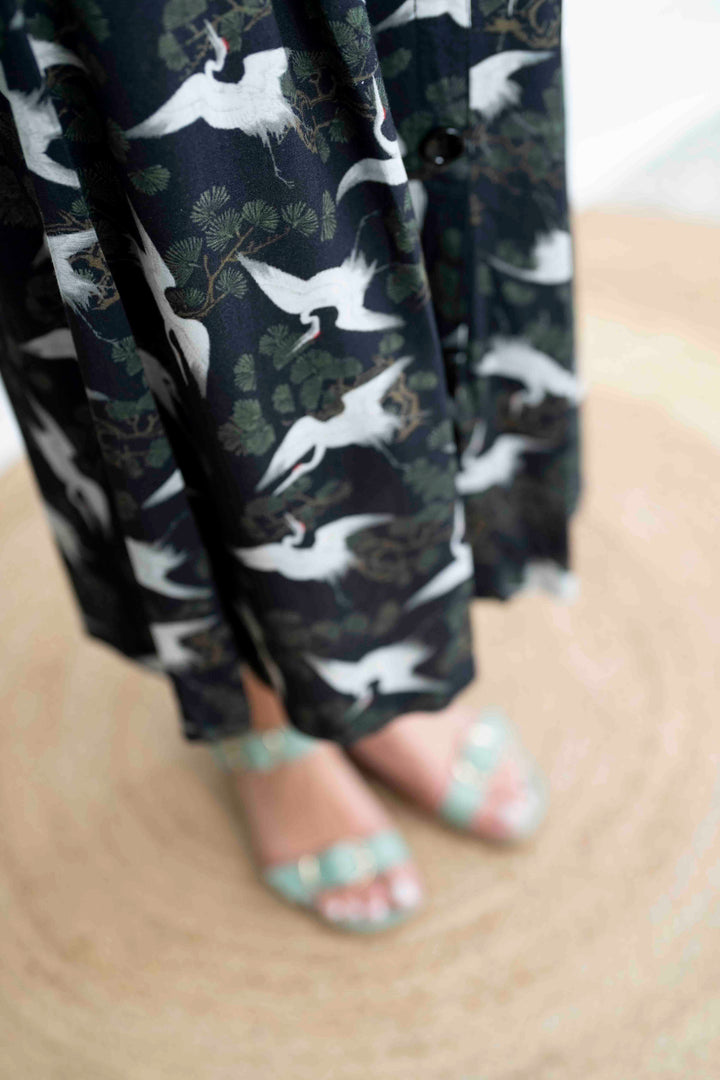 שמלת יולי שרוול עגורים יפן