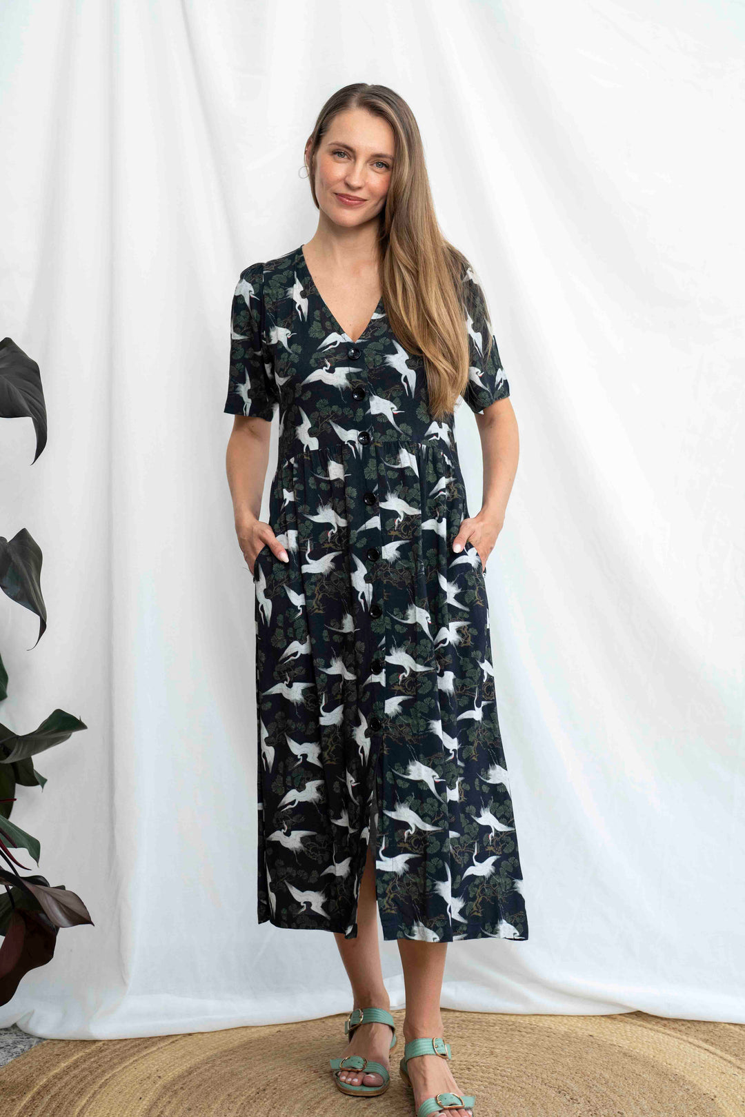 שמלת יולי שרוול עגורים יפן