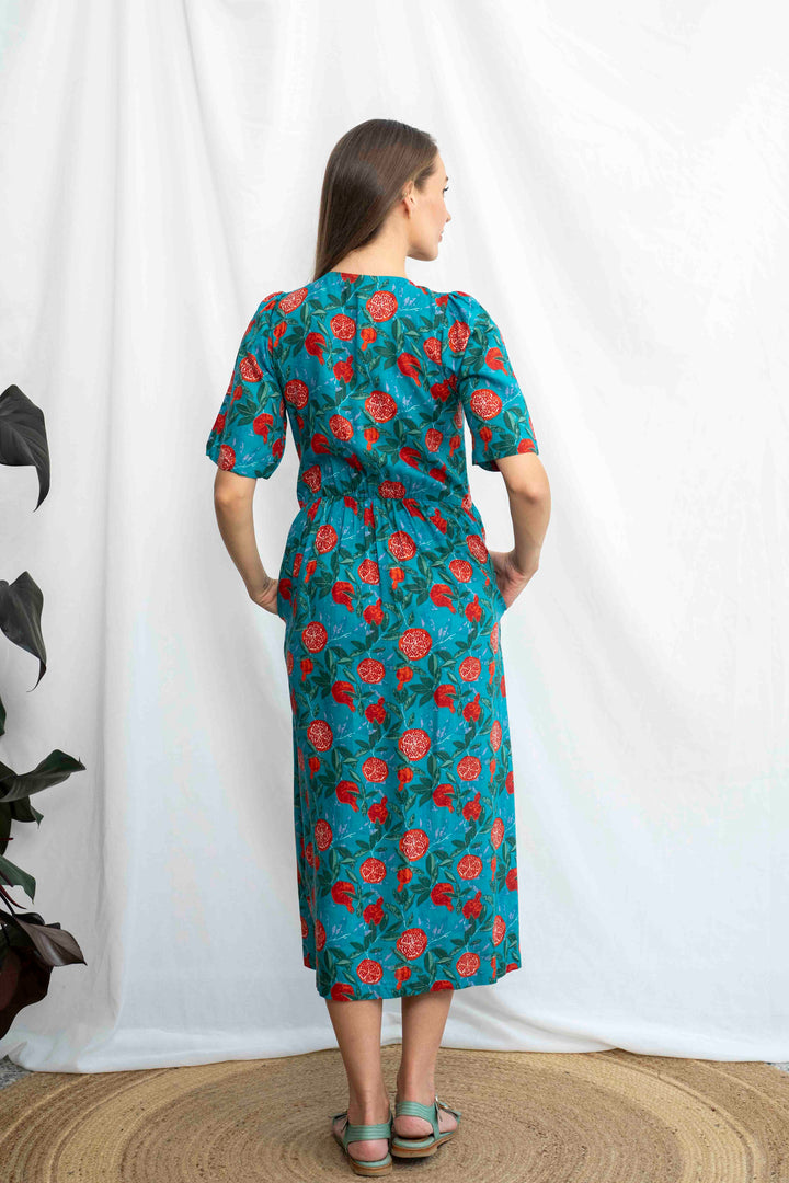 שמלת יולי שרוול רימון מוסיף המון