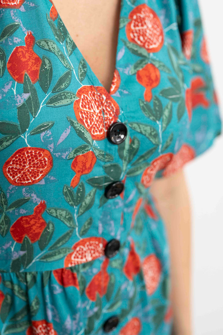 שמלת יולי שרוול רימון מוסיף המון