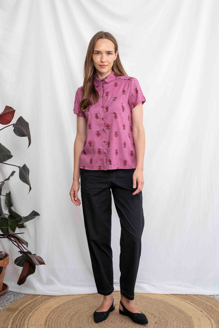 חולצת דריה טוליפ ורוד