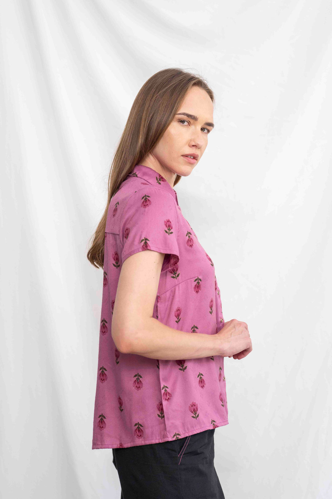 חולצת דריה טוליפ ורוד