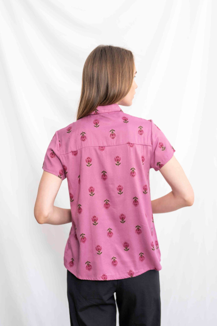 חולצת דריה טוליפ ורוד