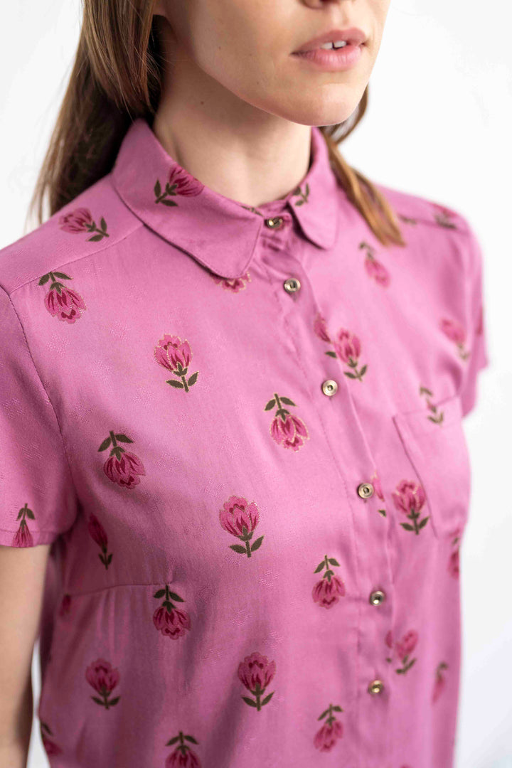 חולצת דריה טוליפ ורוד