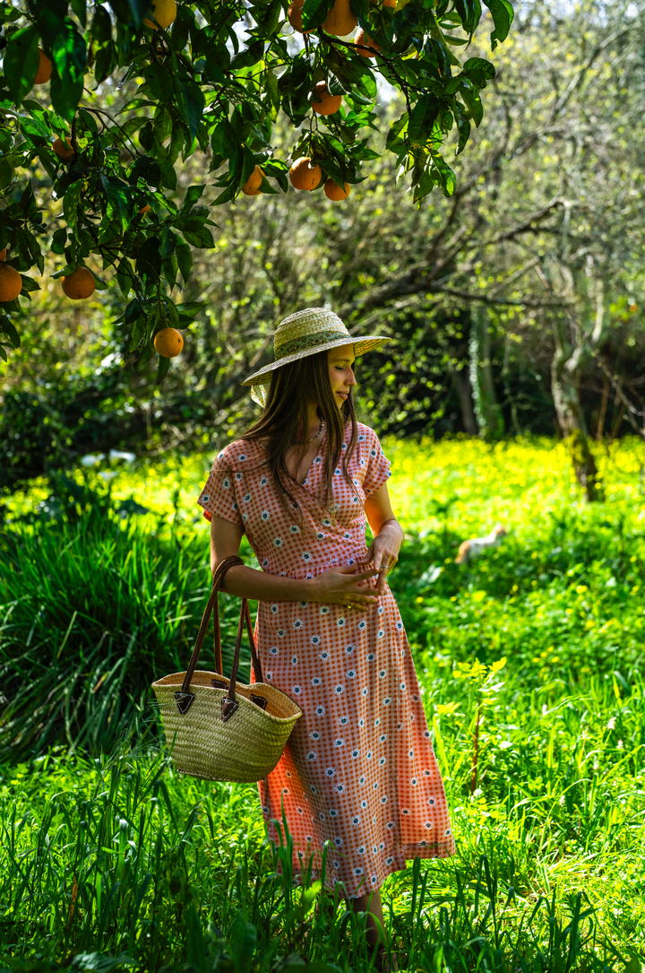 שמלת גיישה משבצות וחרציות