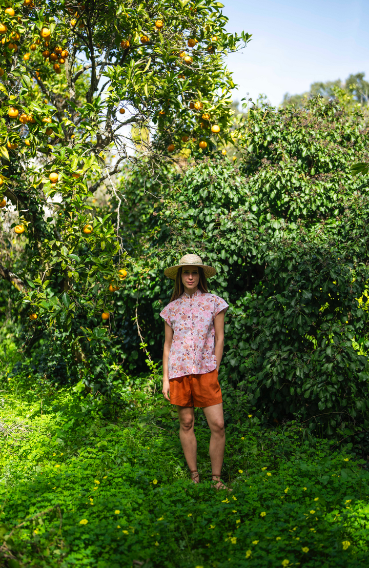 חולצת טוני פרחי וינטג׳