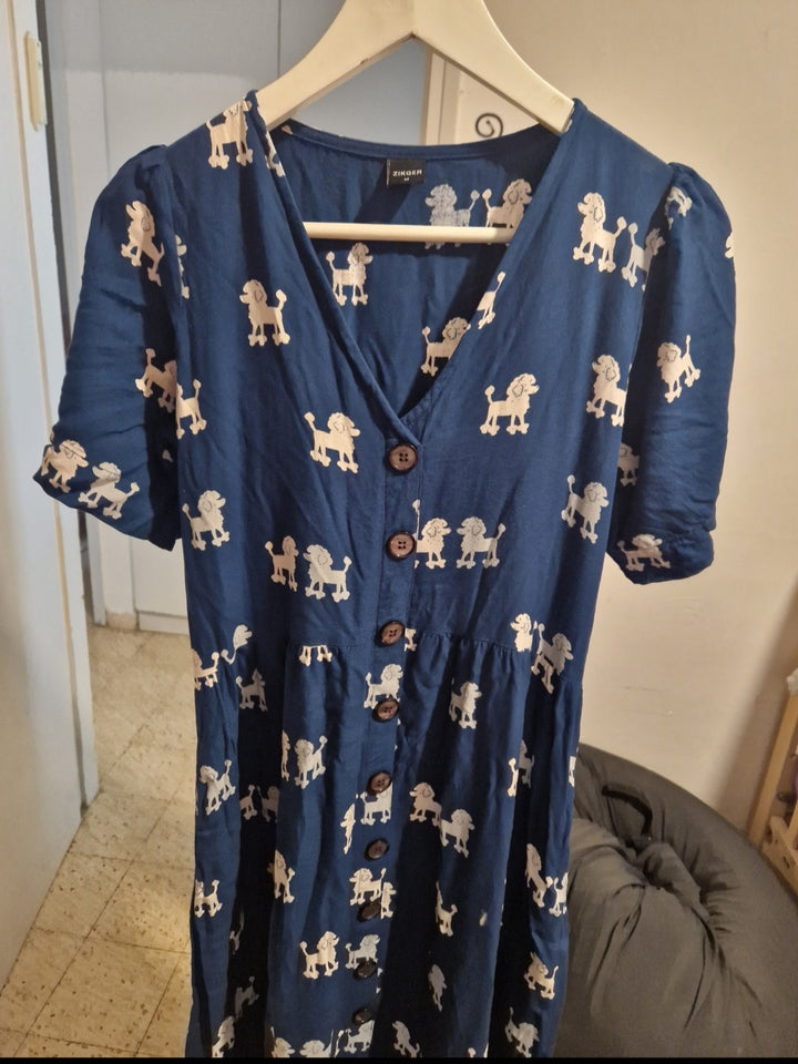 שמלת יולי שרוול פודלים M