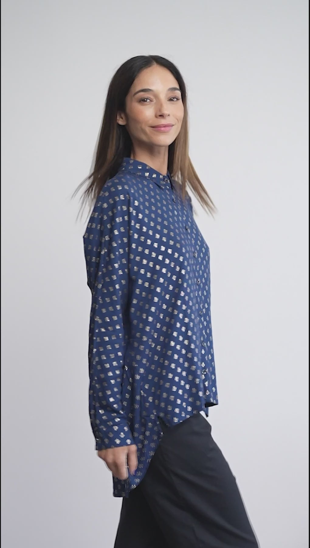 חולצת טוי זהב כחול