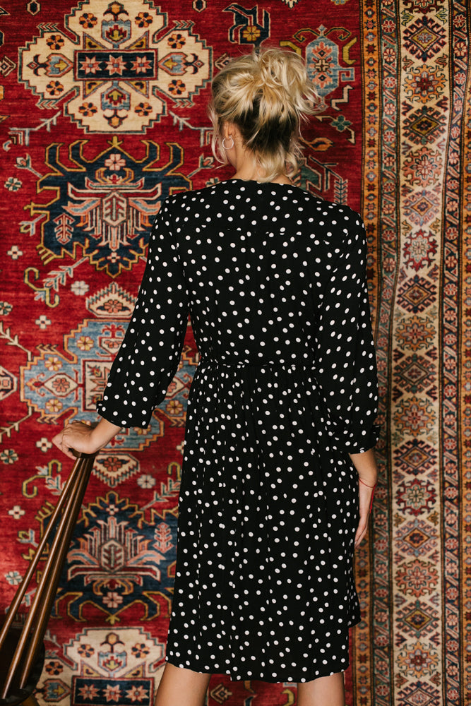 שמלת פיפטיז נקודות פולקה קלאסית