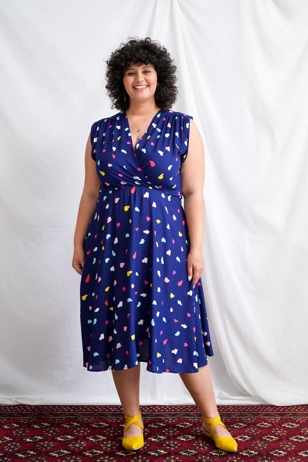 שמלת פיפטיז קולור בלוק