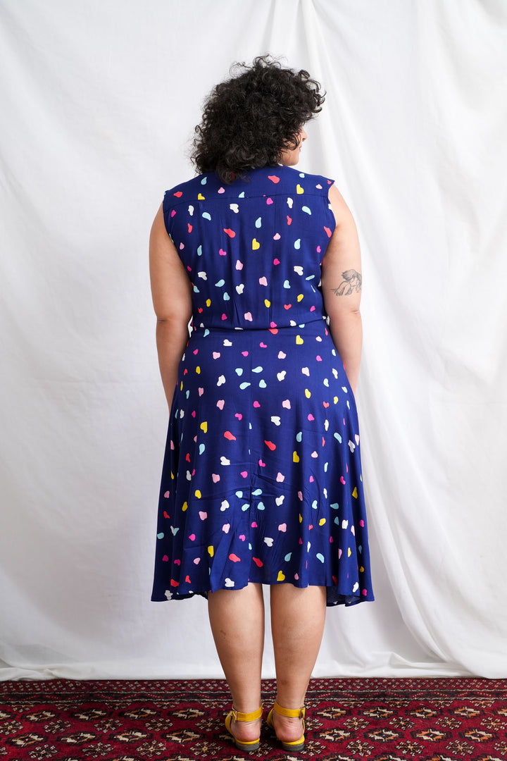 שמלת פיפטיז קולור בלוק