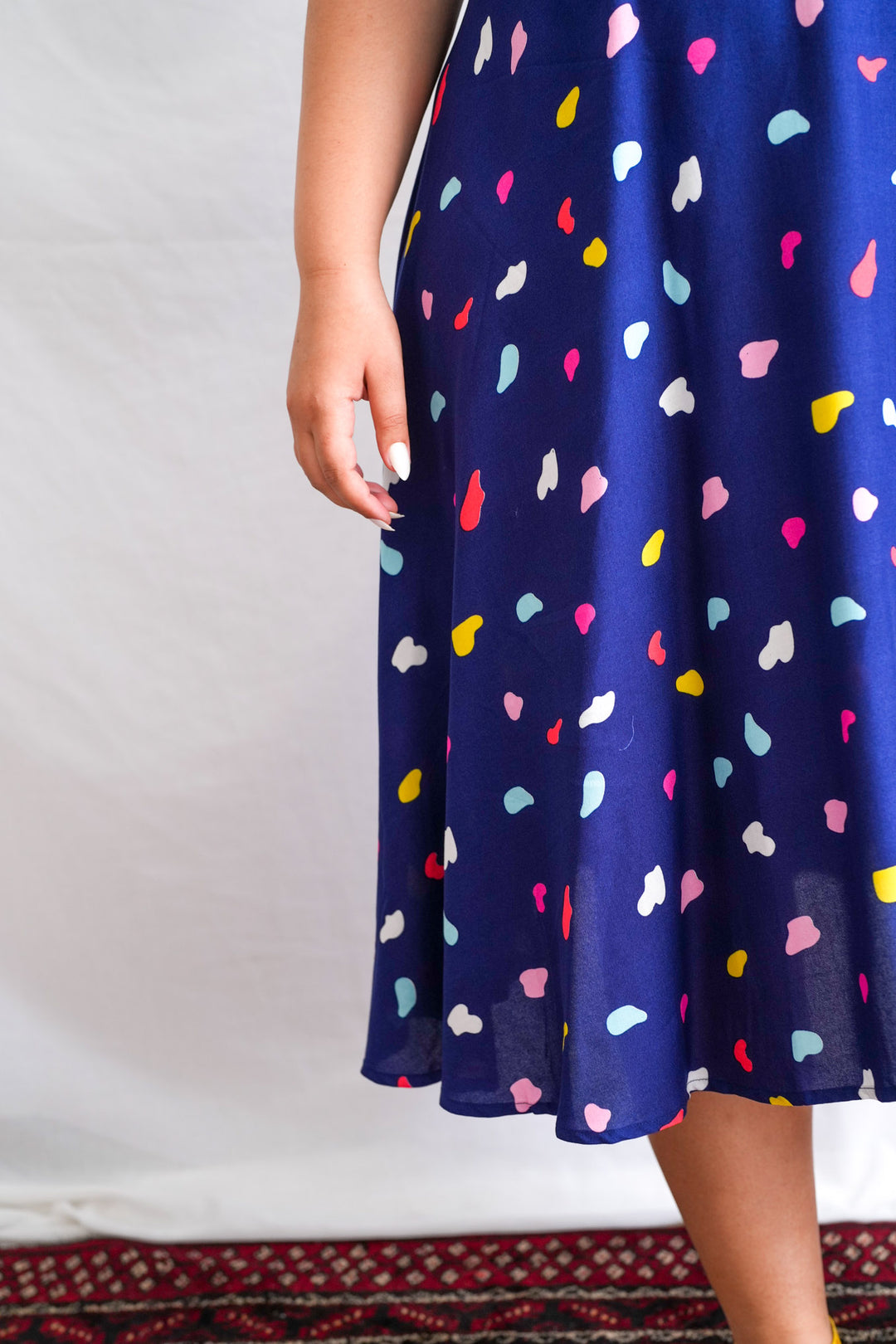 שמלת פיפטיז קולור בלוק