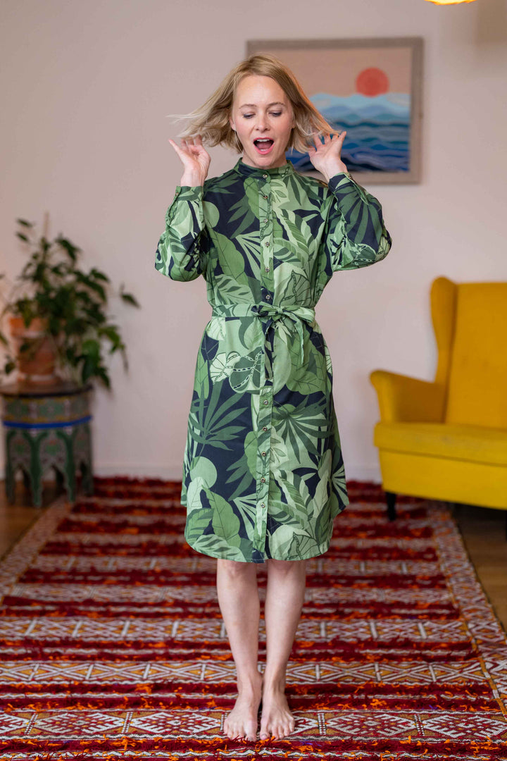 שמלת מידי אוברסייז יערות הגשם