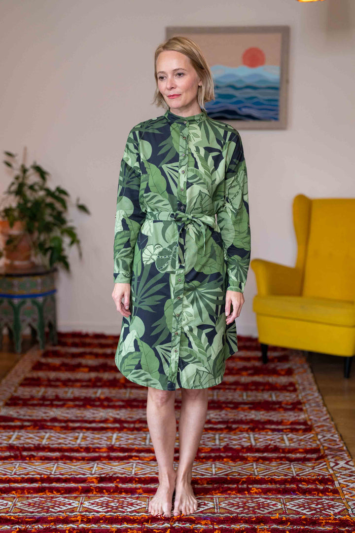 שמלת מידי אוברסייז יערות הגשם